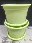 4 szt doniczek z podstawkami średnica: 19cm wys:15cm