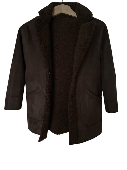 Zara дубленка даухсторонняя