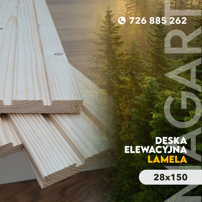 Deska elewacyjna LAMELA, duoromb / deska tarasowa/ podbitka dachowa