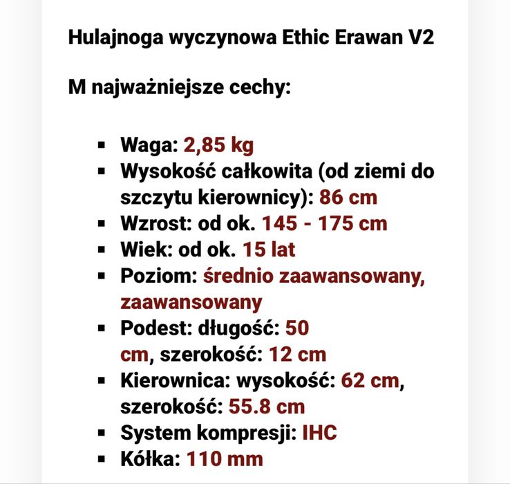 Ethic Erawan V2 M hulajnoga wyczynowa