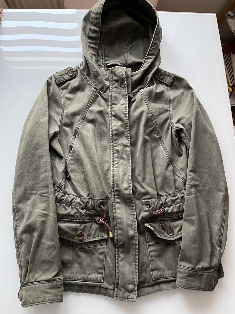 Kurtka parka khaki H&M rozmiar XS/ 36