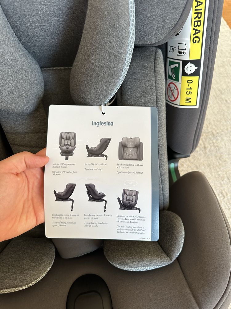 Cadeira Auto Inglesina Copernico com Base Giratória Isofix - 40x145 cm