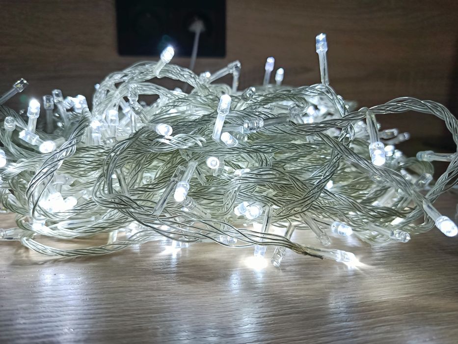 LED гірлянда біла 28м 500 ламп з режимами