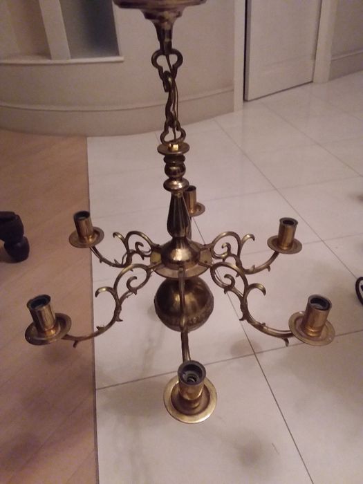 Kolekcjonerskie 2 szt żyrandoli i kinkiety Księstwa Warszawskiego