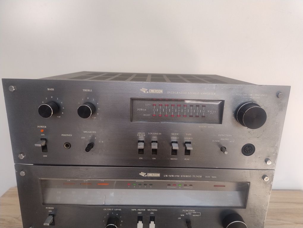 Wieża Emerson wzmacniacz 6335L tuner TETI 7800L Magnetofon 9000LM