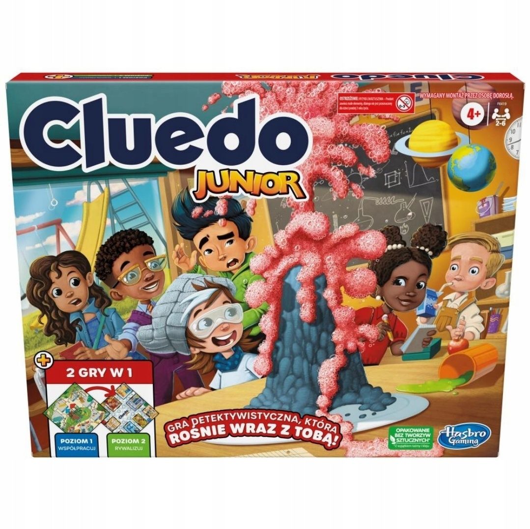 NOWA Gra  Hasbro Cluedo Junior 2w1