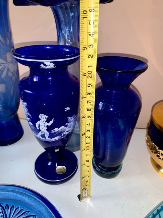 Ваза сухарница  креманки селедочница чашки кобальт