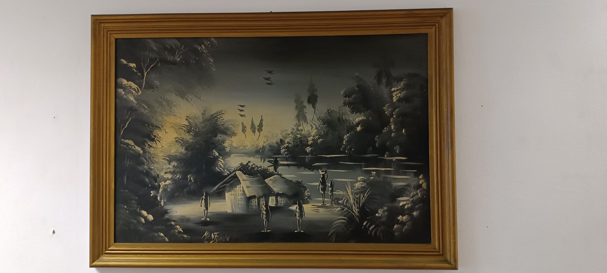Pinturas africanas emolduradas