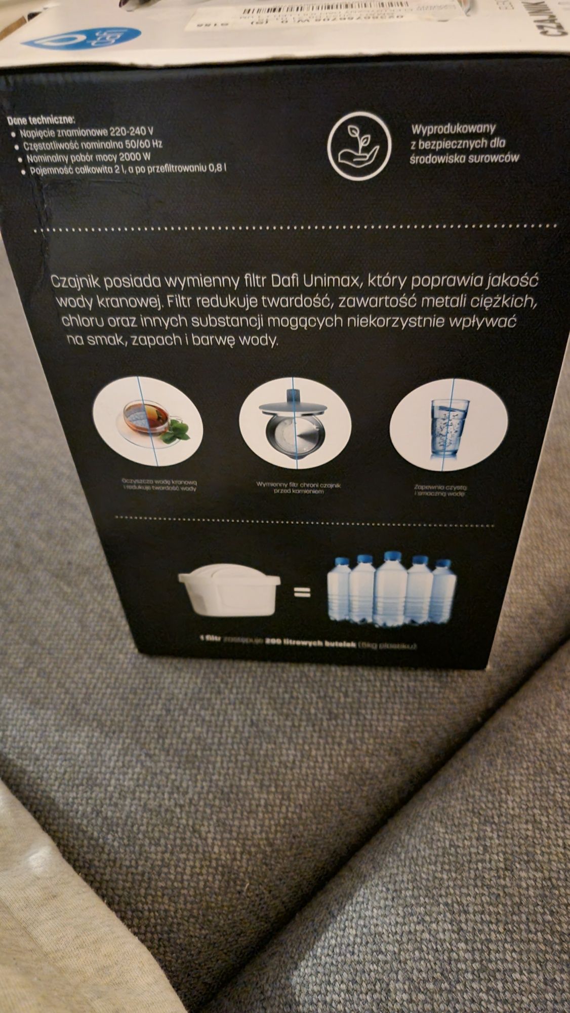 Elektryczny czajnik filtrujący unimax dafi