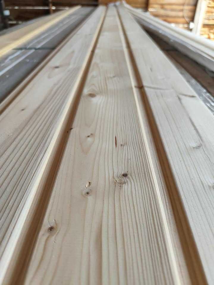 Podbitka, Boazeria 14x121x4m / 5m Kl. AB świerk, profil Softline