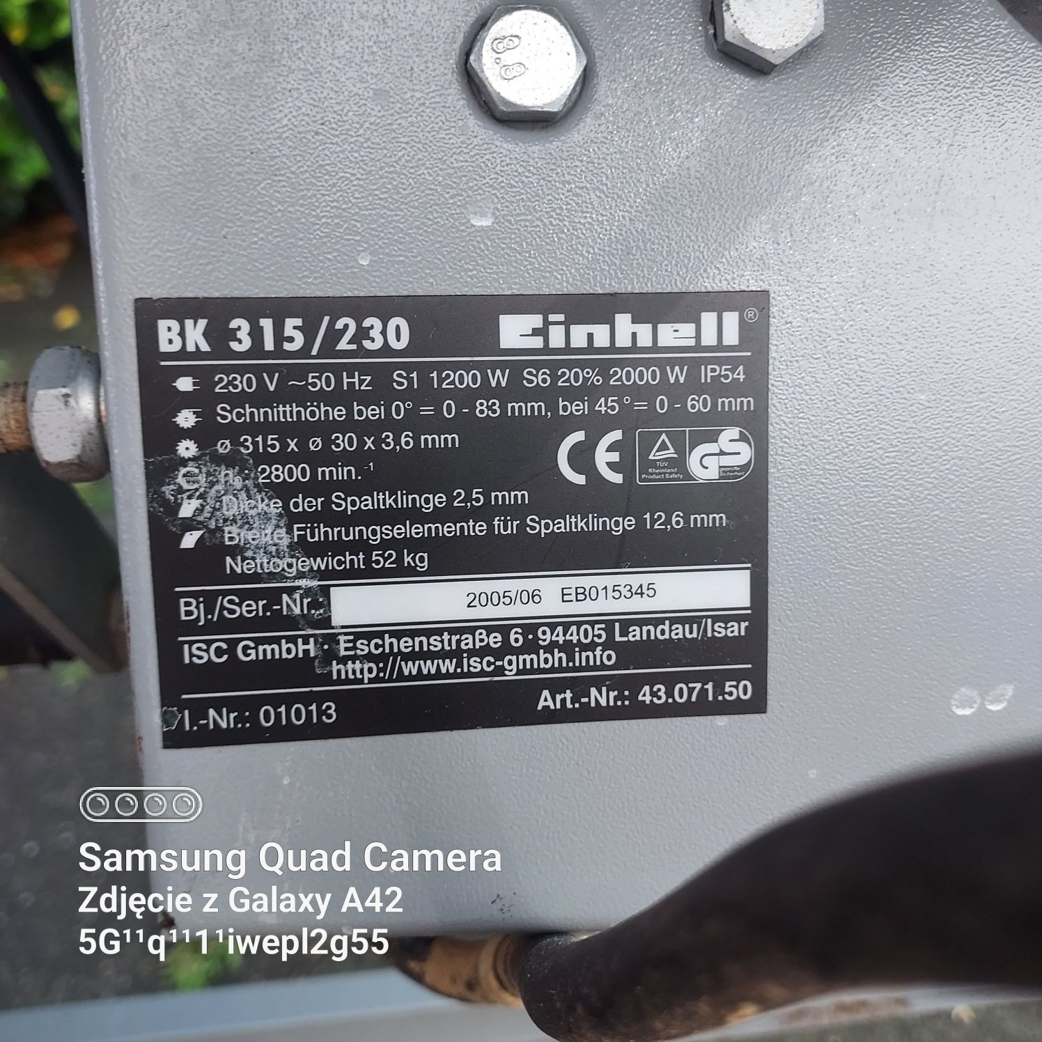 Krajzega,trajzega Einhell  220V 2KW