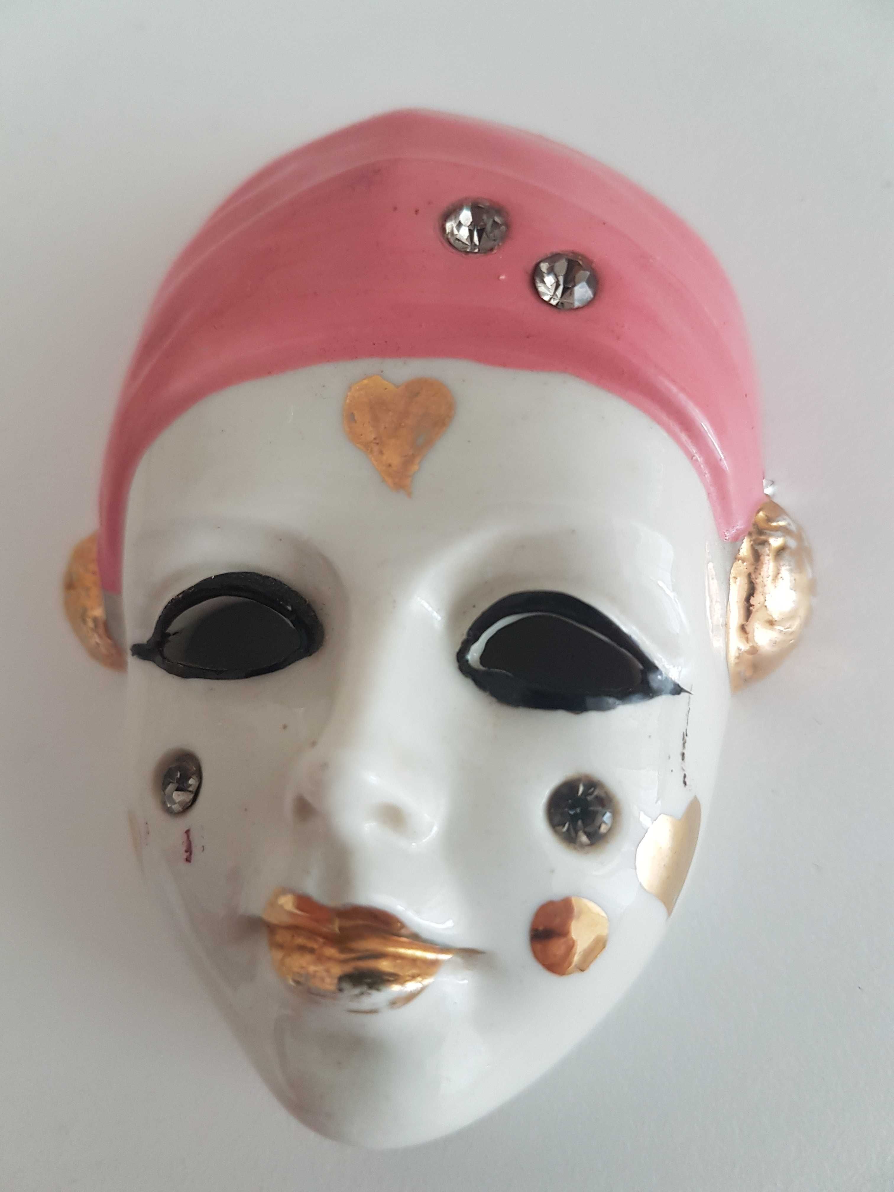 Maska wenecka porcelanowa do powieszenia