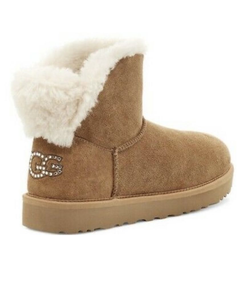 Ugg sniegowce 37 cekiny cyrkonie beżowe karmel chestnut