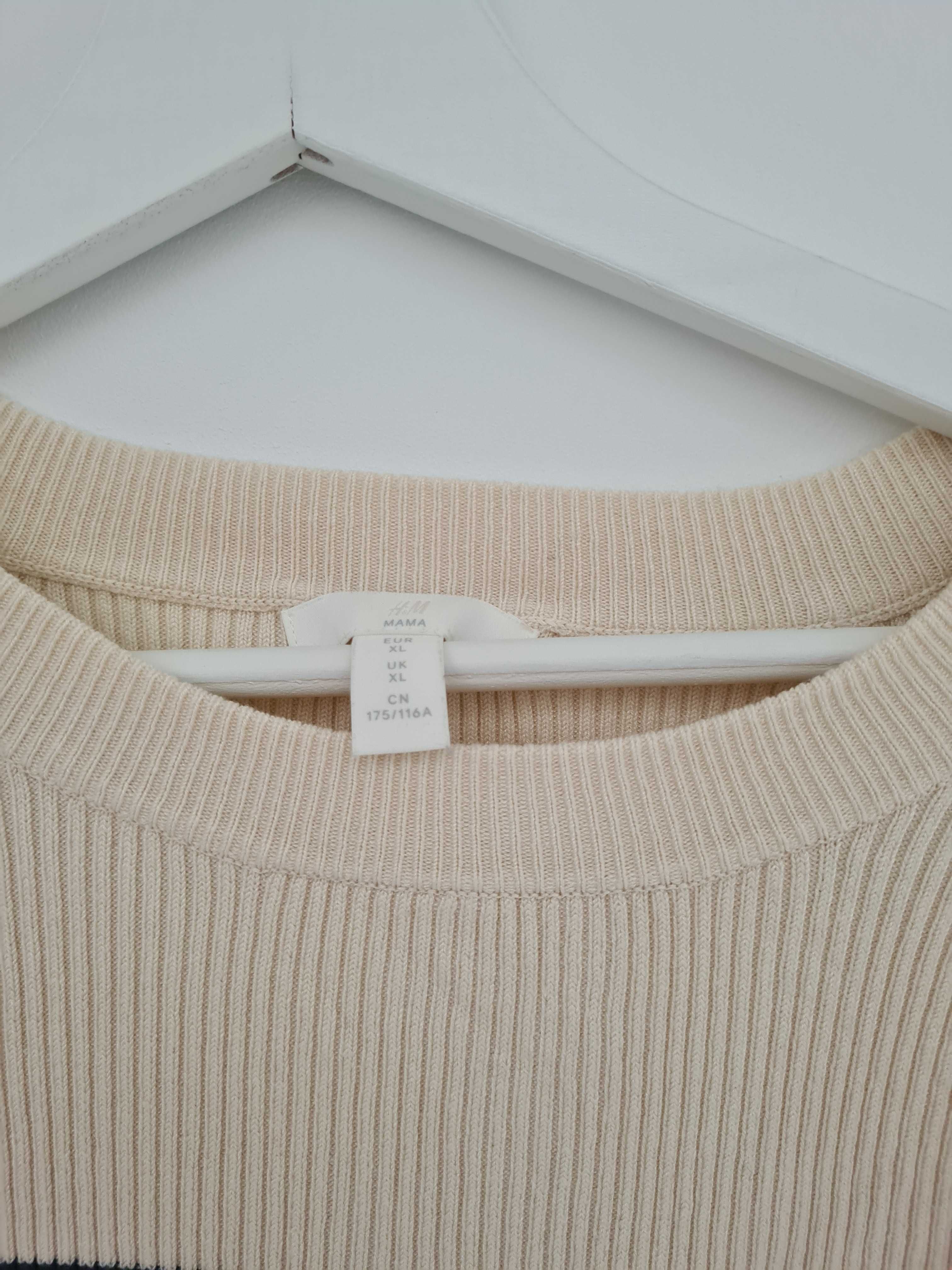 Sweter ciążowy marynistyczny H&M Mama XL