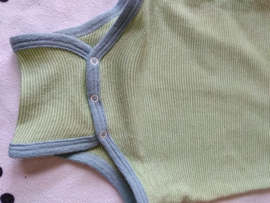 Body z długim rękawem wełna jedwab 92/98 Nostebarn