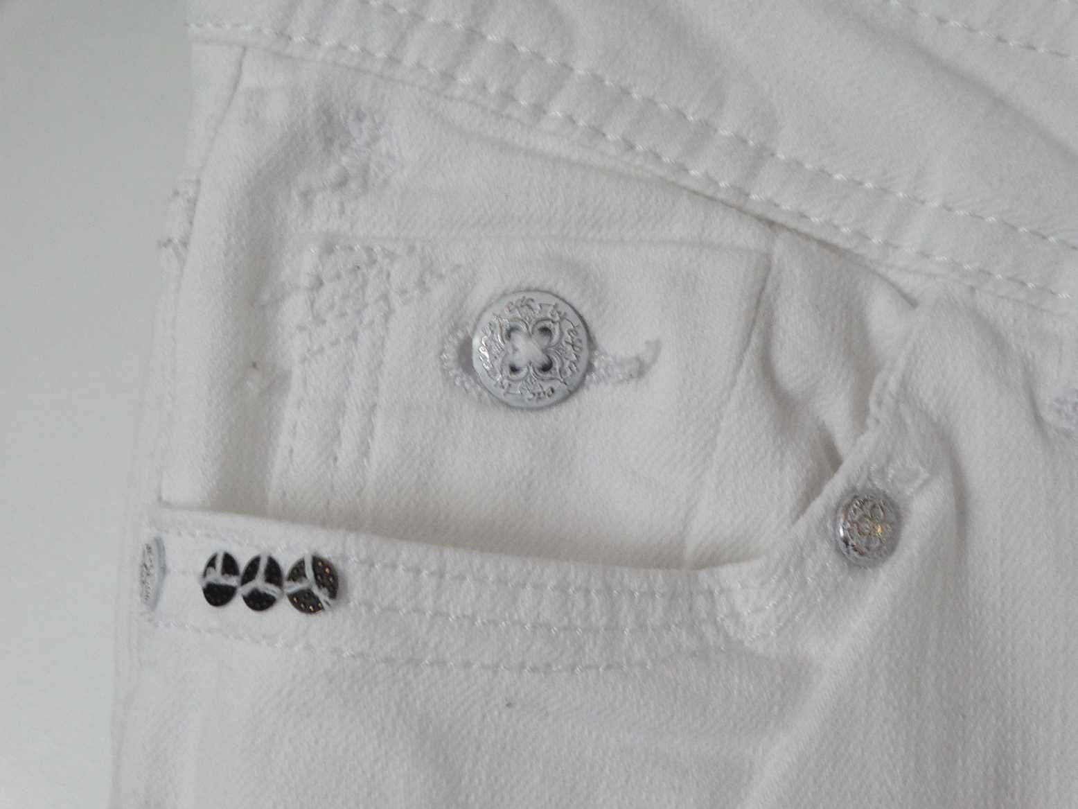 Białe jeansy spodnie Edc by Esprit rozm. 36 niski stan biodrówki