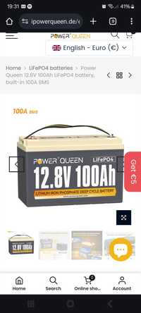 Bateria Power Queen LiFePO4 12,8v 100Ah