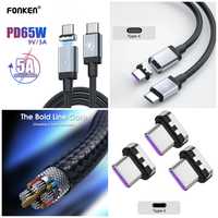 Магнитный кабель для быстрой зарядки Fonken USB-C - USB-C