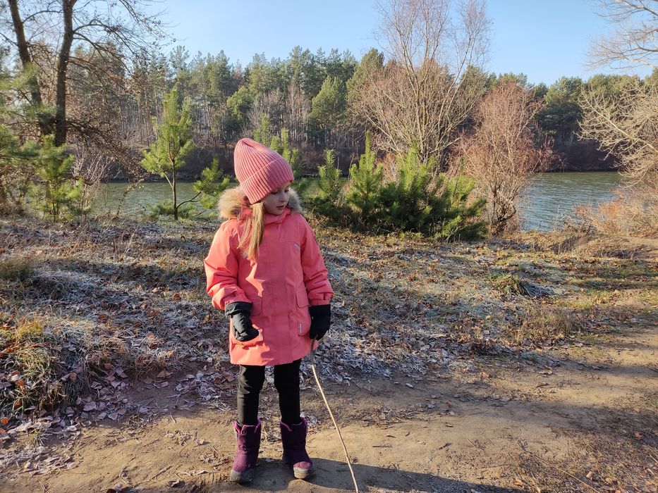 Зимова куртка Reima 128, парка лосось