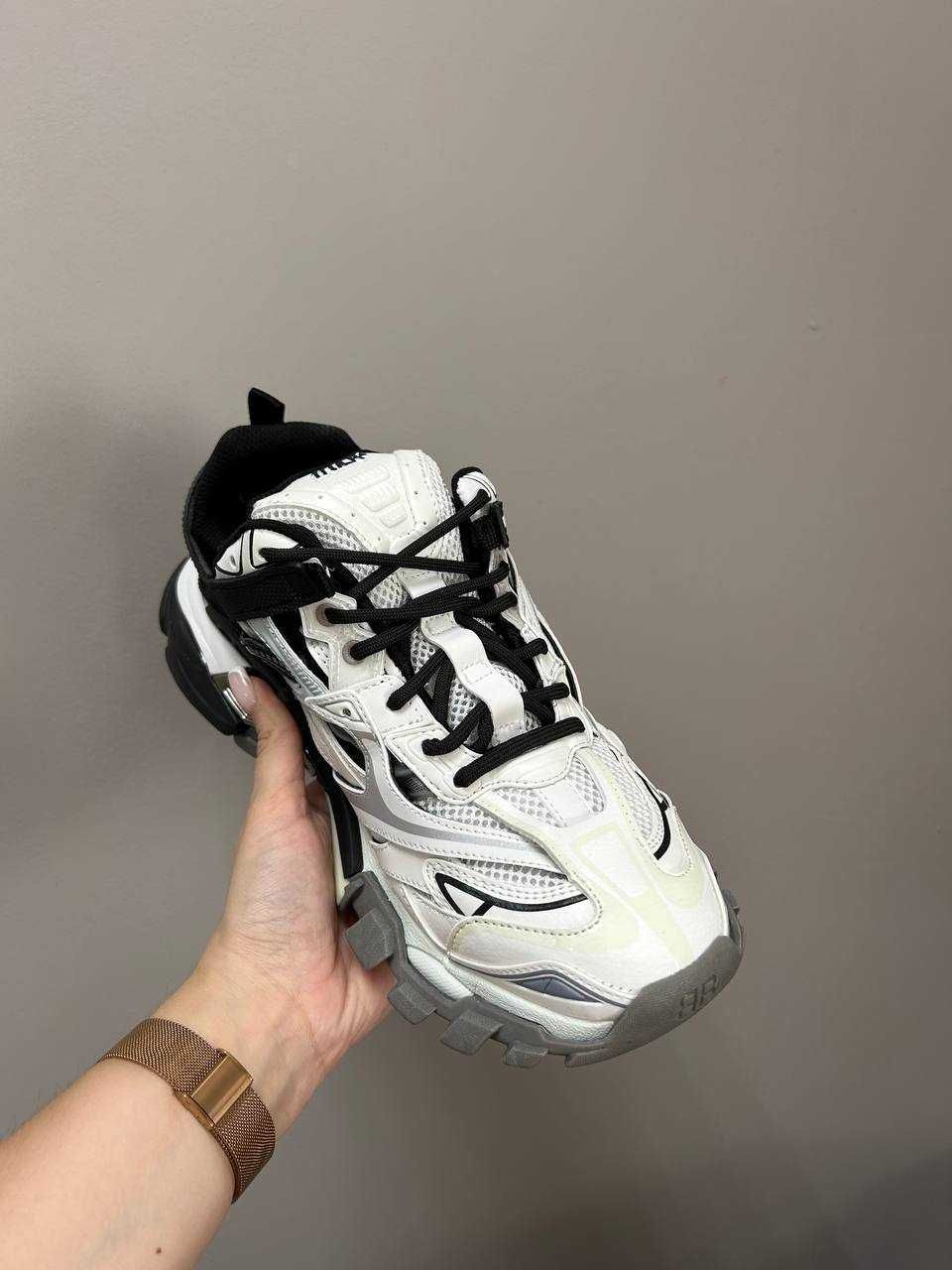 Мужские кроссовки Balenciaga Track 2 Black&White Premium. 41-45
