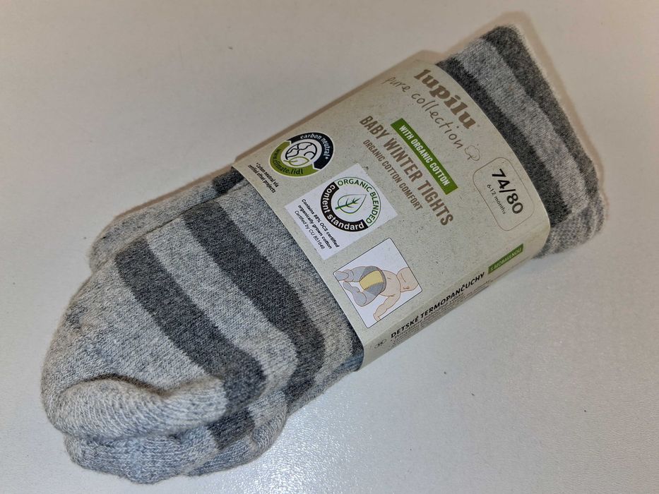 A187 Lupilu Rajstopy Zimowe Niemowlęce Termo Bawełna Organiczna 74/80