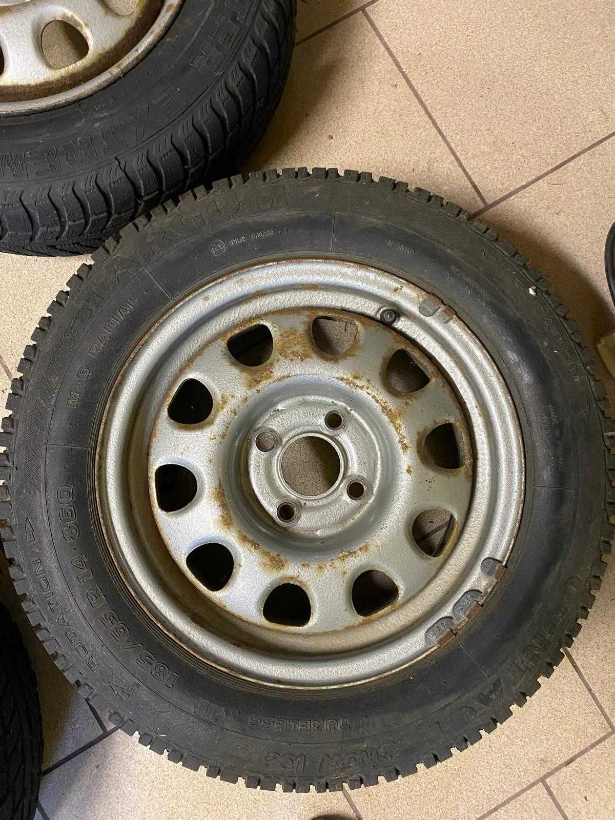 Opony zimowe z felgami. 2 x 185/65 R 14 i 2 x 175/65 R14