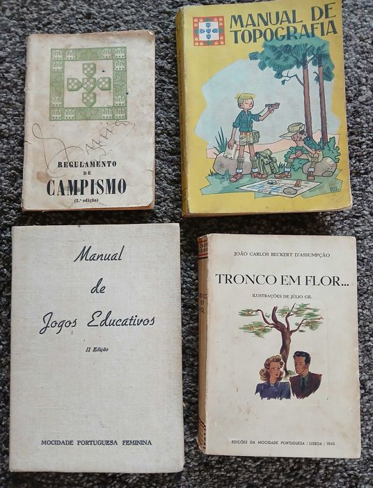 Mocidade e Legião Portuguesas - manuais  e boletim Opinião