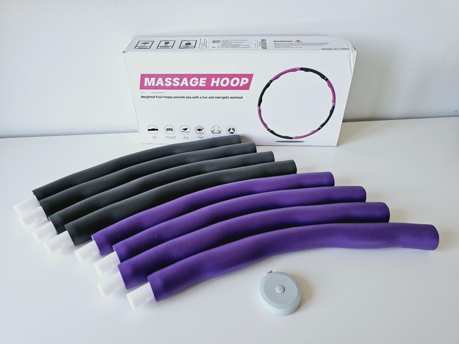 Hula Hop odchudzający z wypustkami składany piankowe + miarka