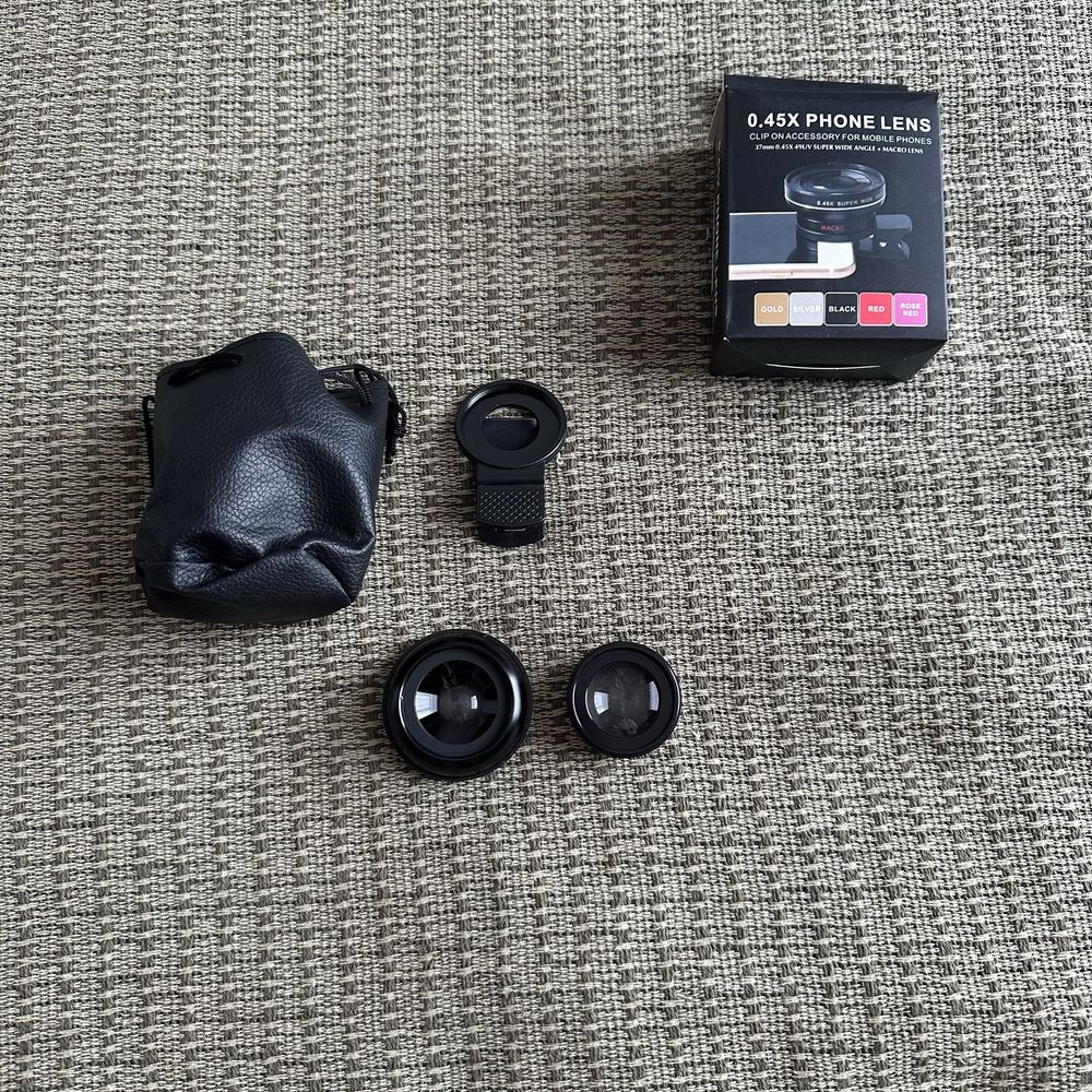 Макролінза для телефона 2 в 1 - 0,45X Phone Lens широкоугольный