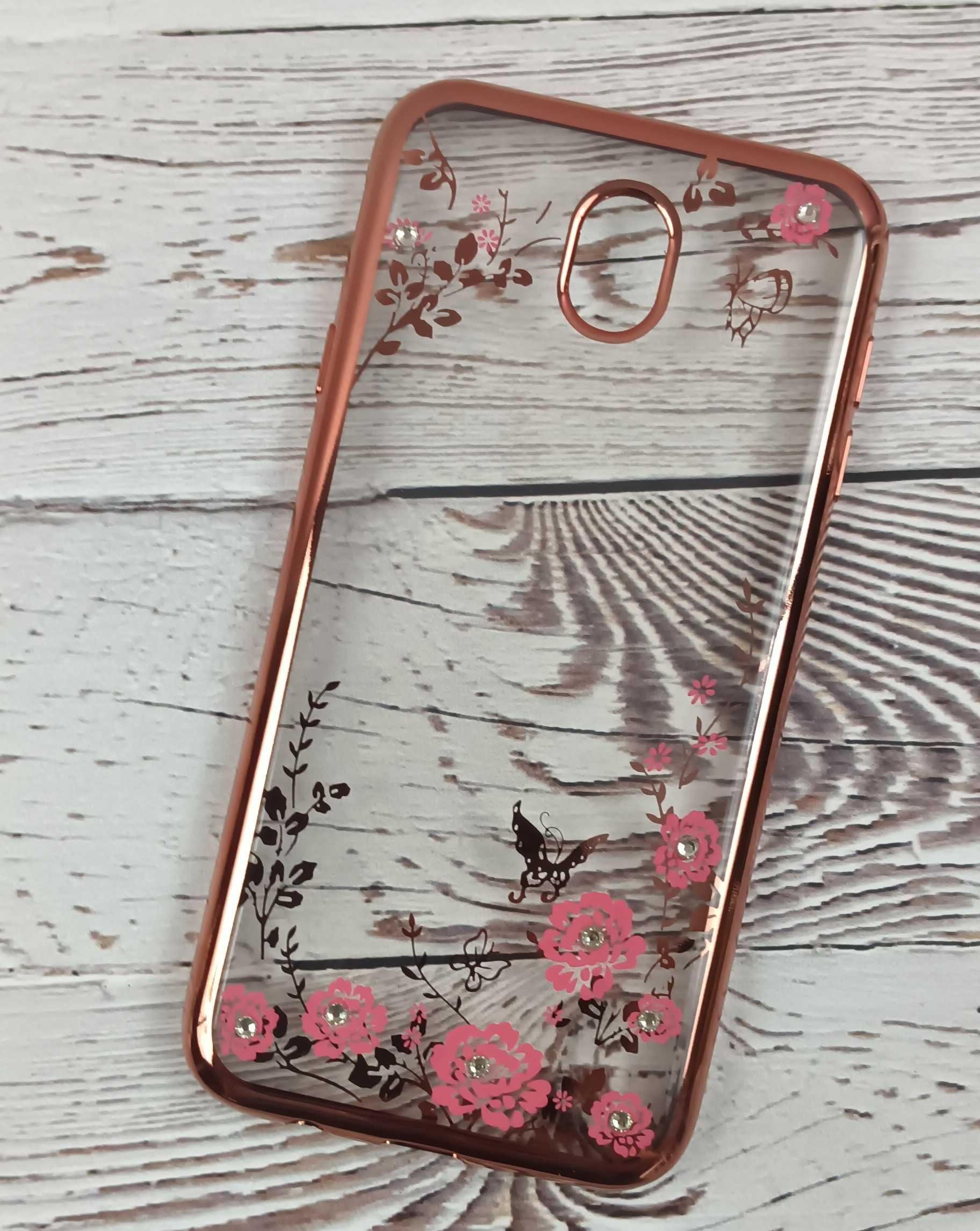 Etui Case Flowers do Samsung Galaxy J7 2017 + Szkło Hartowane