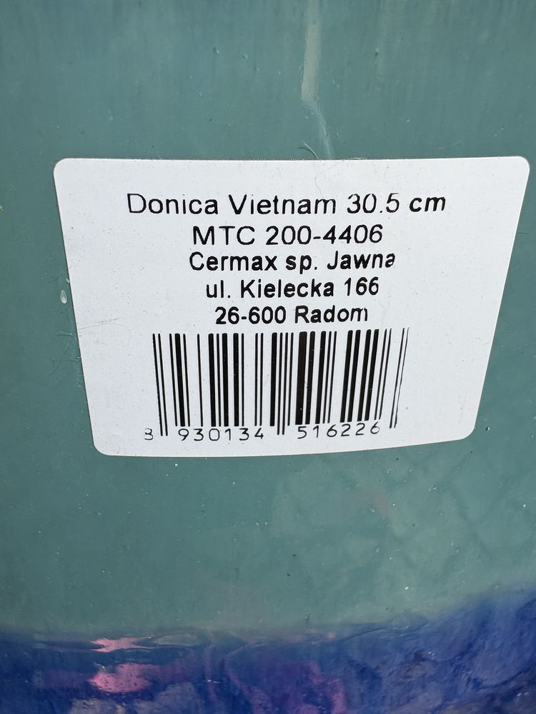 Donice szkliwione ceramiczne 3szt