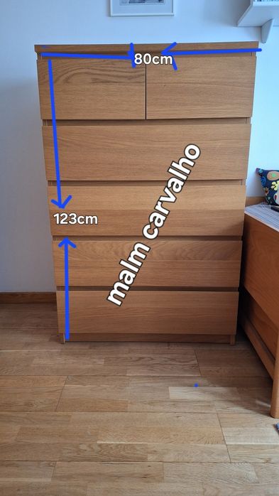 Cómoda Ikea  malm cir carvalho