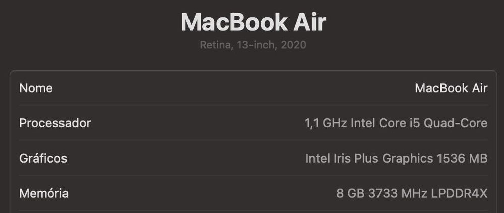 MacBook Air 13" 2020