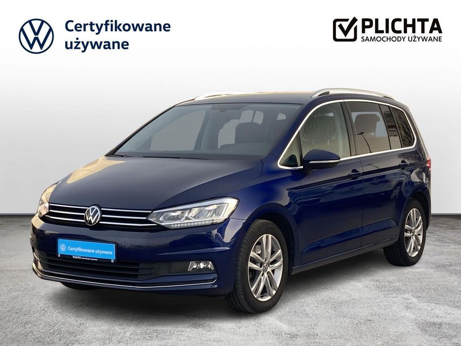 Volkswagen Touran Polski Salon Serwis ASO Czujniki Ambient LED ACC Grzane Fotele i Szyba