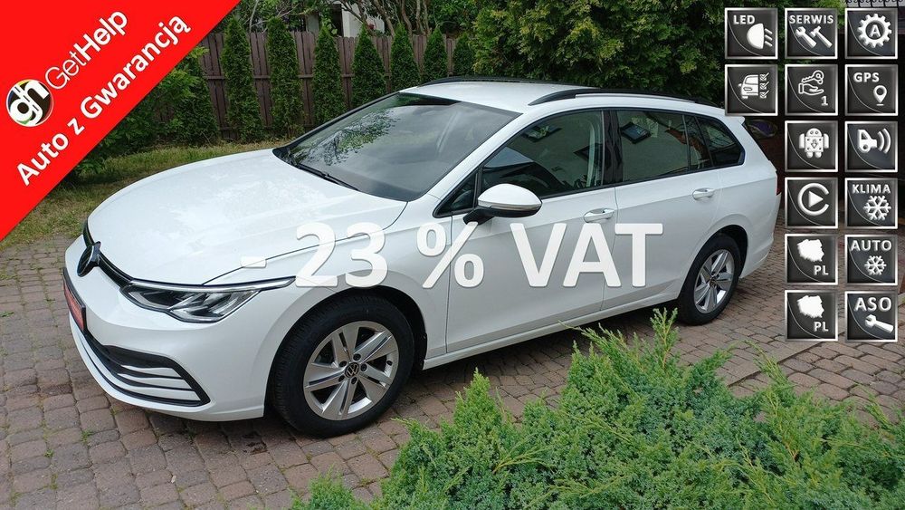 Volkswagen Golf DSG1.5 Mhev e-TSI EVO Salon PL Pełen Serwis FV23 50.9Netto Manetki F1