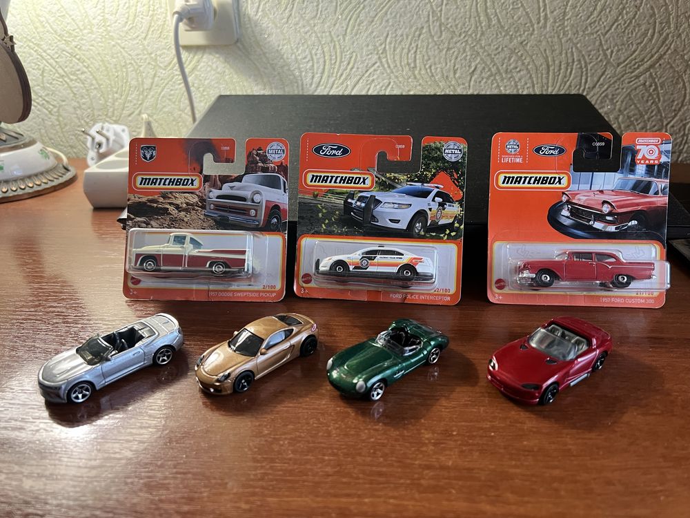 Моделі Matchbox Ford, Dodge, Porsche, Chevrolet