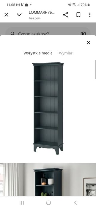 Sprzedam zestaw mebli Ikea ciemny zielony LOMMARP
Szafka, granatowozie