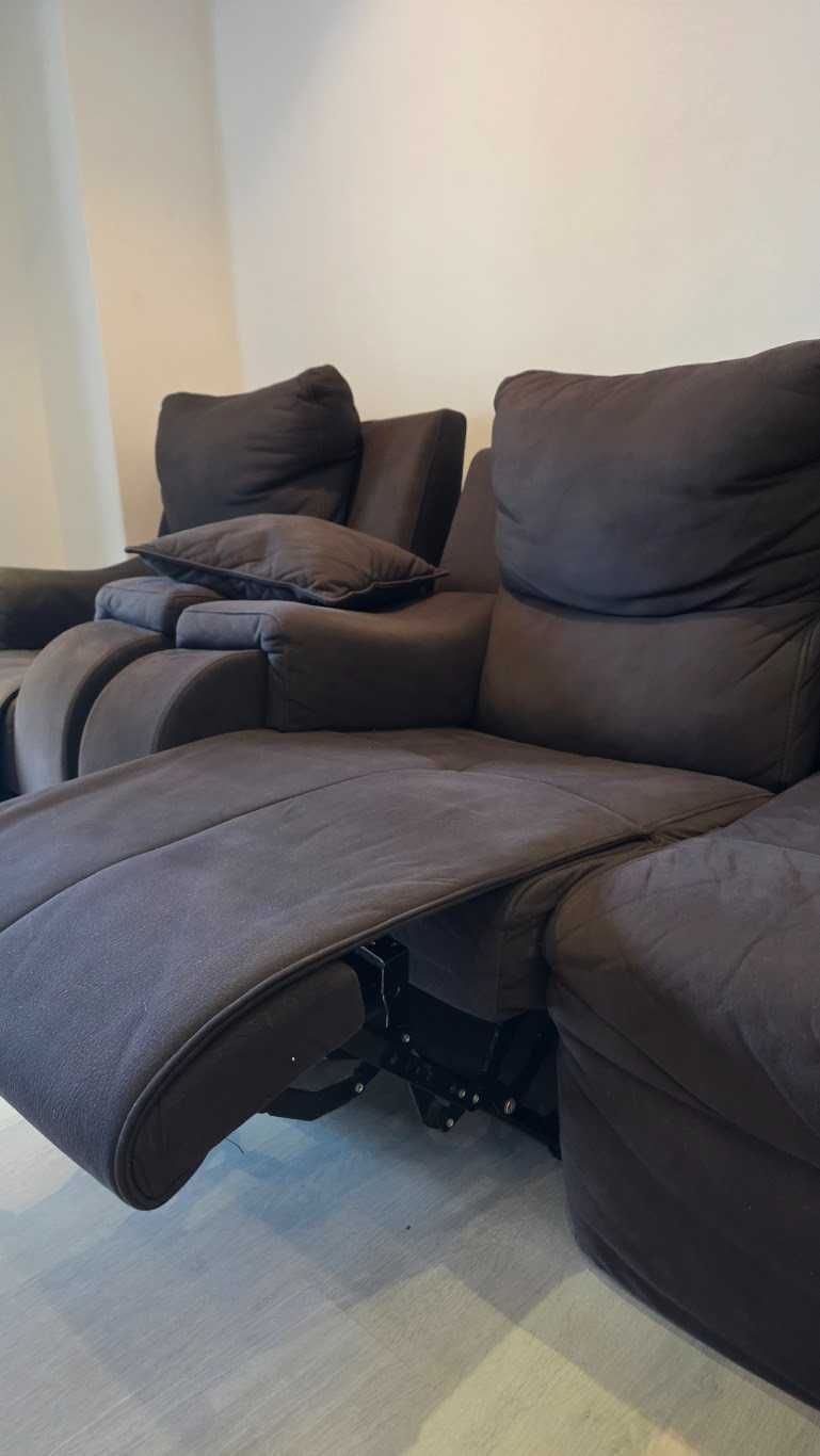 Sofá 3 Lugares + 1 Individual com Reclinável – Muito confortável