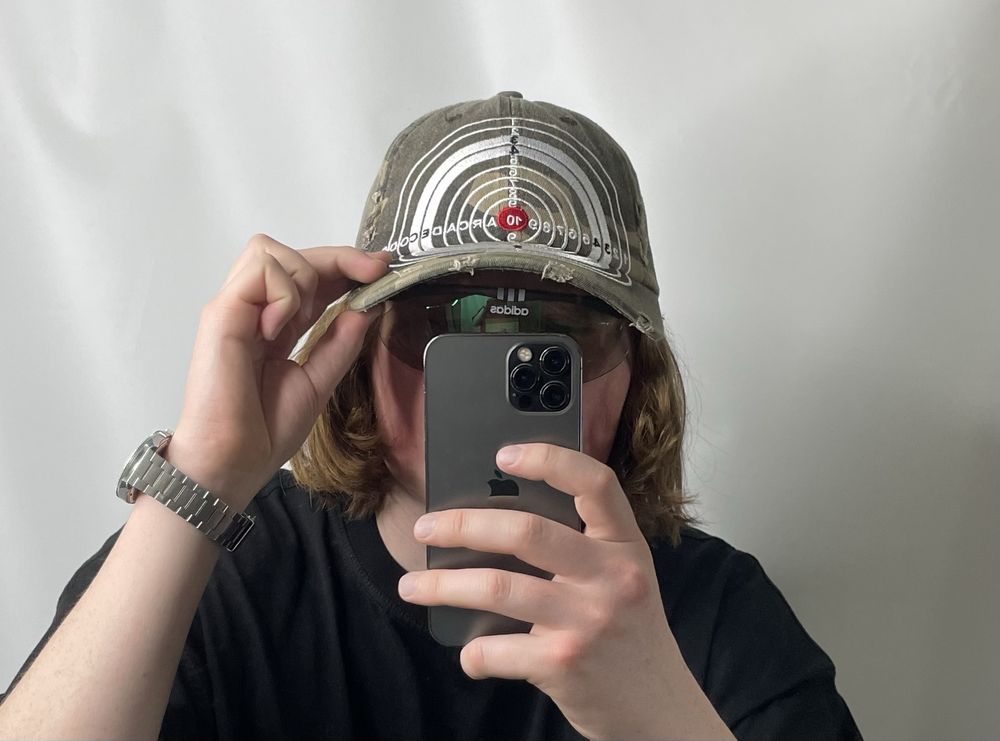 Кепка бейсболка Y2k distresed camo cap камо vetment balenc yzy racer