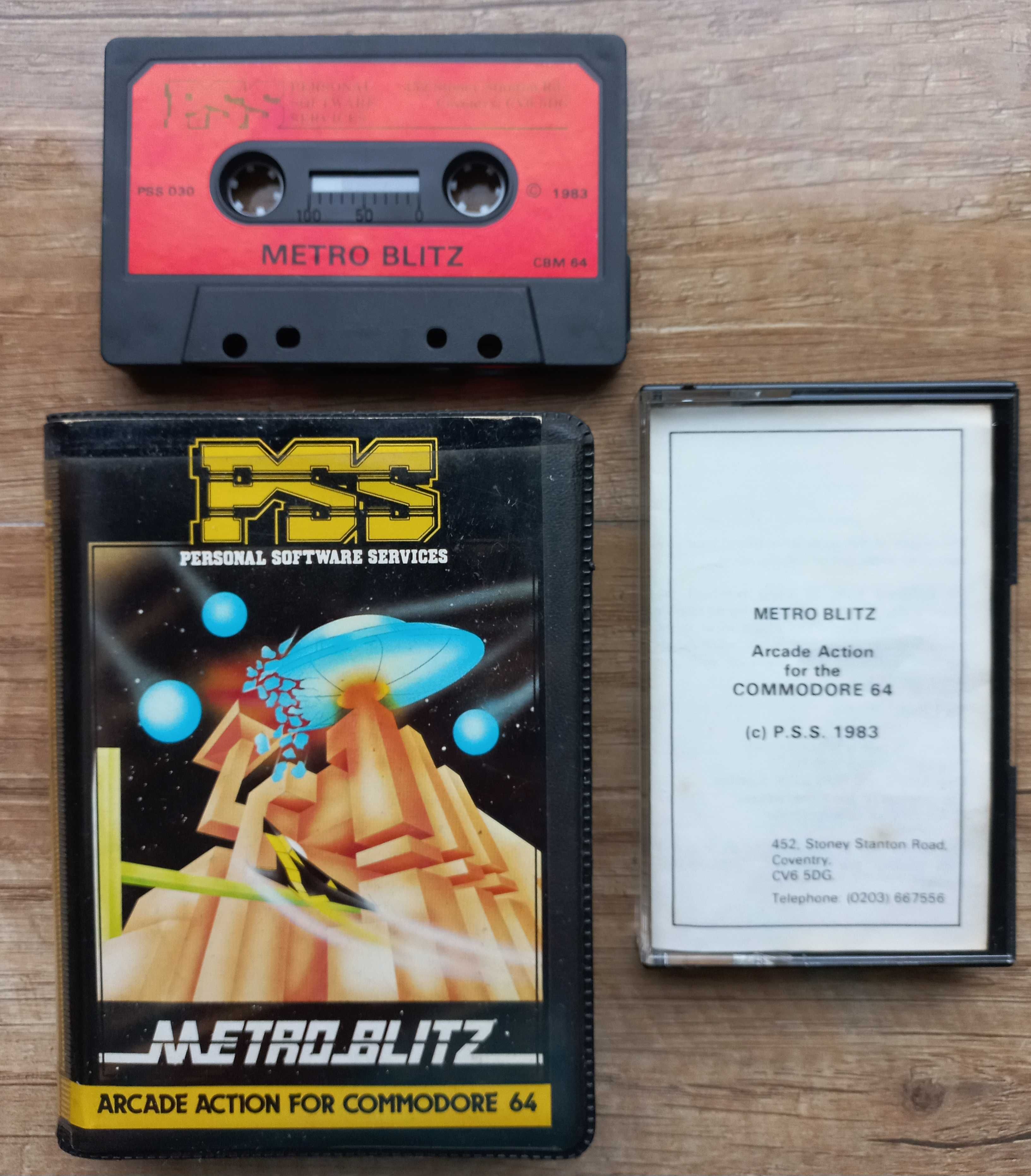 Metro Blitz prezent Commodore 64 C64 gra kaseta