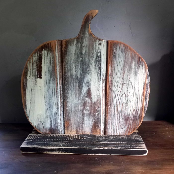 Dekoracja - drewniana dynia