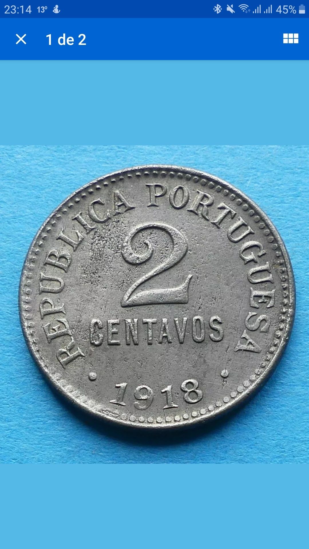 2 centavos 1918 Ferro - Bela