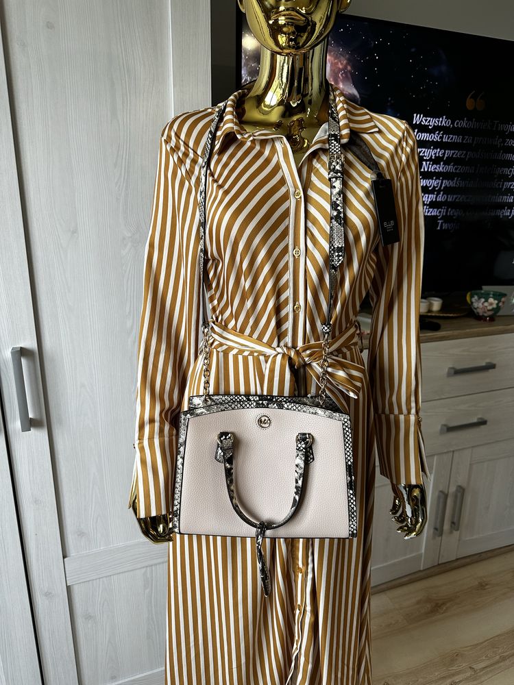 Michael Kors Chantal piękna torba na ramię skóra naturalna