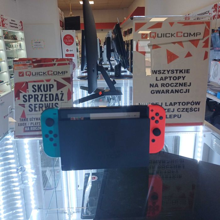 Nintendo Switch HAC-001 + 256GB - 1 Rok gwarancji - SUPER STAN!