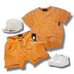 Despacito tshirt spodenki cargo dekatyzowane orange szorty