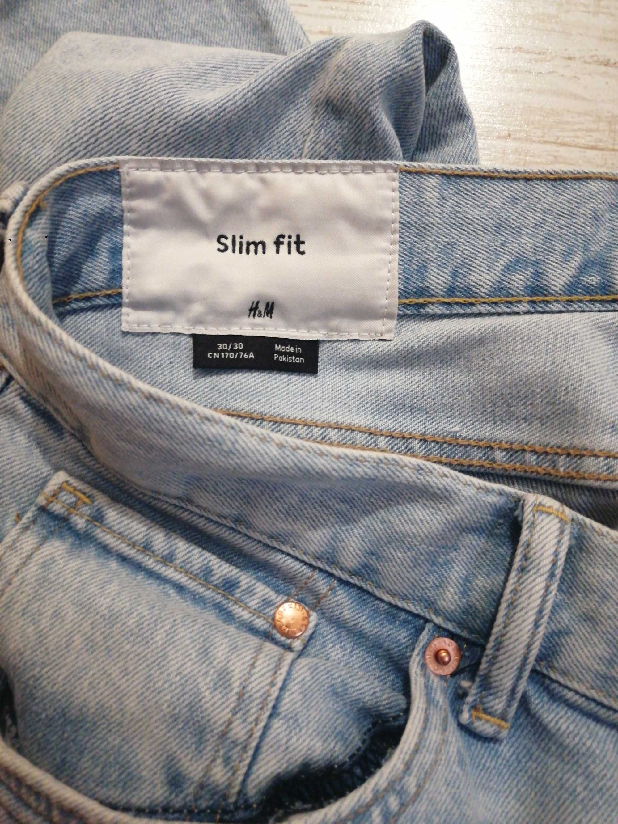 Jeansy junior slim fit. H&M. 30/30