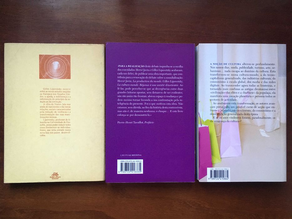 Conjunto de livros de Gilles Lipovetsky
