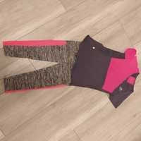 Komplet fitness bluzka legginsy