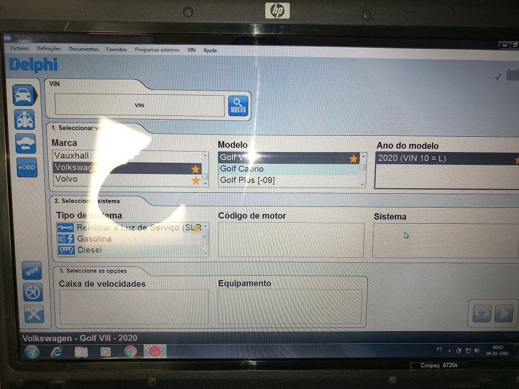 Pc com obd2 e mais programas instalados