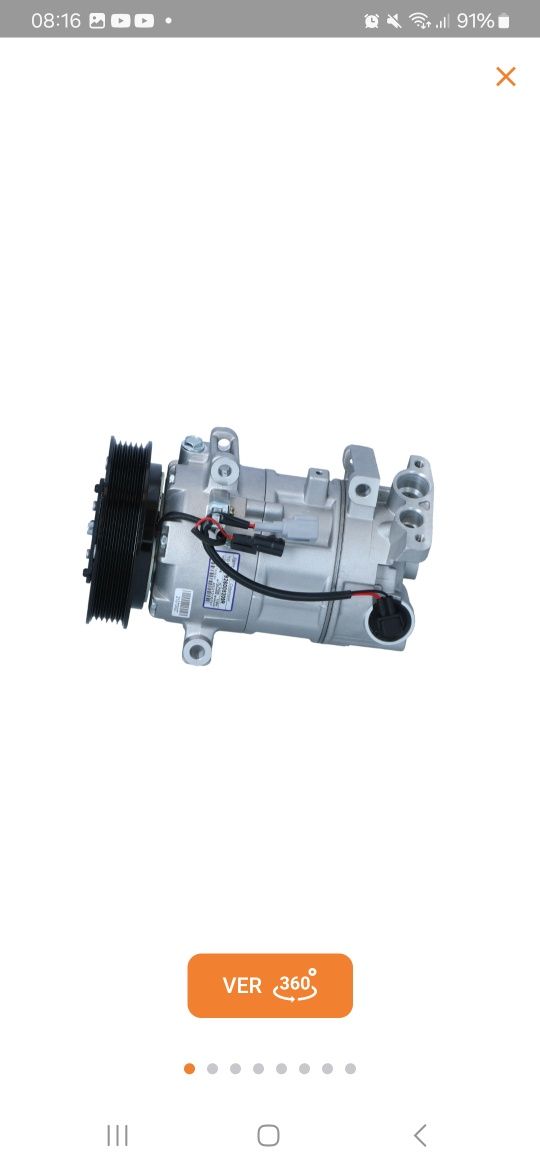 Compressor ar condicionado compatível com Renault megane 3 novo